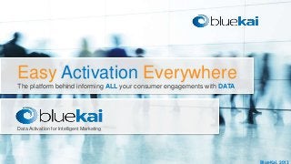 Easy Activation Everywhere
The platform behind informing ALL your consumer engagements with DATA




Data Activation for Intelligent Marketing
 