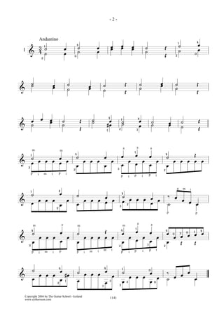 -2-



                       Andantino                                                                                                                                                                                                                               4
                                                                                                                                                                                                                                   1
                                                                       4
                                                                                                                           œ                                                                                                       ˙                           œ
                       3 ˙
                               1
                                                                       ˙                   œ                   œ           œ                           œ                       ˙                               Œ
                                                           œ                                                   œ                                       œ                                                                                                       œ
1                      4                                               ˙                   œ                                                                                   ˙                                                   ˙
       &                 ˙                                 œ                                                                                                                                                                                               0
                                                                   0                                                                                                                                           Œ               2
                           2




           ˙                                                   ˙                                                                       Œ                               ˙                                   œ                   ˙                               Œ
           ˙                               œ                                       œ               ˙                                                                                                       œ
                                           œ                                       œ                                                                                   ˙                                                       ˙
&                                                              ˙                                   ˙
                                                                                                                                       Œ                                                                                                                       Œ




                                                                                                           4
                       œ               œ                                               ˙                                   1                                       4
           œ                           œ               ˙                   Œ           ˙                œ                  ˙                                           œ                   ˙                                           ˙                       Œ
                                                                                                                           ˙                                                                                           œ
           ˙                                           ˙                                               #œ                                                              œ                   ˙                           œ
&                                                                                                                                                                                                                                      ˙
                                                                           Œ                           1
                                                                                                                       2                                           3                                                                                           Œ




                                                                                                                                   a                               a                   a
               m                                   m                                                                                                       1
                                                                   4                                                                                                                                               4
           1
                                                                                                                           œ                               œ                           œ                                                               Œ
           ˙                                       œ                   ˙                           œ                                                                                                               ˙
                   œ               œ       œ                   œ               œ   œ       œ                   œ                               œ                           œ                       œ                       œ           œ       œ       œ           œ
&          œ                                       œ                                                                                                       œ
                                                                       œ                           œ                       œ                                                           œ                           œ
      2
                                                                   2                                               3
                                                                                                                                                                                                               2

           p       i           m       i           p       i                                                                                                                           p
                                                                                                                           p                   i           p               i                   i



                                                   4
                                                                                                                                                                                                                               a           m       i
           1
           ˙                                       œ                                                                       4
                                                                       ˙                                                       ˙                                                                                       ‰
                                                                                                   œ                                                                                       œ                                   œ
                   œ               œ       œ                   œ               œ   œ       œ                   œ                                   œ               œ           œ                       œ                                   œ
&                                                                                                  œ                           œ                                                                                                                   œ
           œ                                                           œ                                                                                                                   œ                           ˙                                   œ
                                                   œ                                                                   3
                                                                                                                                           2
                                               2

                                                                                                                                                                                                                   p                                       p


                                                       a                                                                                                           a                       a
               m                                                       m                                                       m
                                                                                                                                                               1
           4                                                                                                               4                                                                                       4
                                                   œ                                               Œ                                                           œ                       œ                                                       0       1           4
               ˙                                                       ˙                                                   œ                                                                                       œ       0           2
                                                                                                                                                                                                                                                       œ           œ
                                                                                                                                                                                                                                       œ       œ
                       œ           œ       œ                   œ               œ       œ   œ       œ           œ                               œ                           œ                       œ                       œ
&                                                                                                                                                              œ
               œ                                   œ                   œ                                                   œ                                                           œ                           œ
                                                                                                                                                                                   3
                                                                                                                                                                                                                                       Œ               Œ
       2                                                                                                               2                                                                                       2

                                                   p                               m       i       m           i                                           p               i           p           i
               p   i           m           i                           p       i                                           p                   i



                                                   4                                               4                           1
               ˙                                   œ                                               œ                                                                                   0
                                                                       ˙                                                       ˙                                                       œ                           ‰                           œ
                       œ           œ       œ               #œ                  œ       œ   œ                                                                                                                                           œ
&                                                                                                              œ                               œ               œ           œ                                               œ
               œ                                                                                                                                                                                   œ               ˙                                   œ
                                                   œ                   œ
                                               2
                                                           1
                                                                                                   œ
                                                                                                           3
                                                                                                                               œ           2                                           œ       0
                                                                                               1                       3




    Copyright 2004 by The Guitar School - Iceland
    www.eythorsson.com                                                                                     1141
 