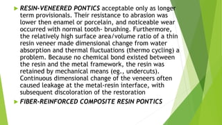 pontics in the prosthetic dentistry | PPTX