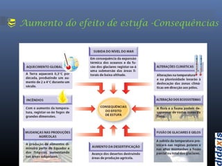  Aumento do efeito de estufa -Consequências
 