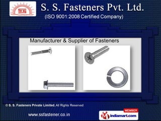 Manufacturer & Supplier of Fasteners
 