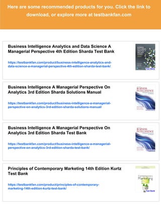 Business Intelligence Analytics and Data Science A Managerial ...