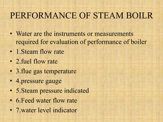 performance analysis of steam boiler | PPTX