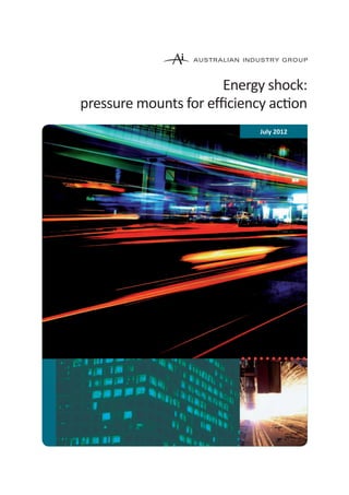 Energy shock:
pressure mounts for eﬃciency action
                           July 2012
 