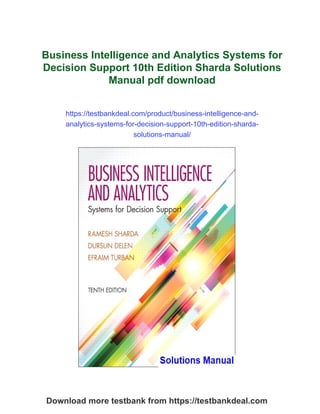 Business Intelligence and Analytics Systems for Decision Support 10th ...