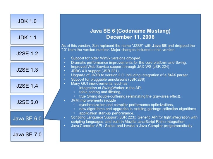 Evolution of java