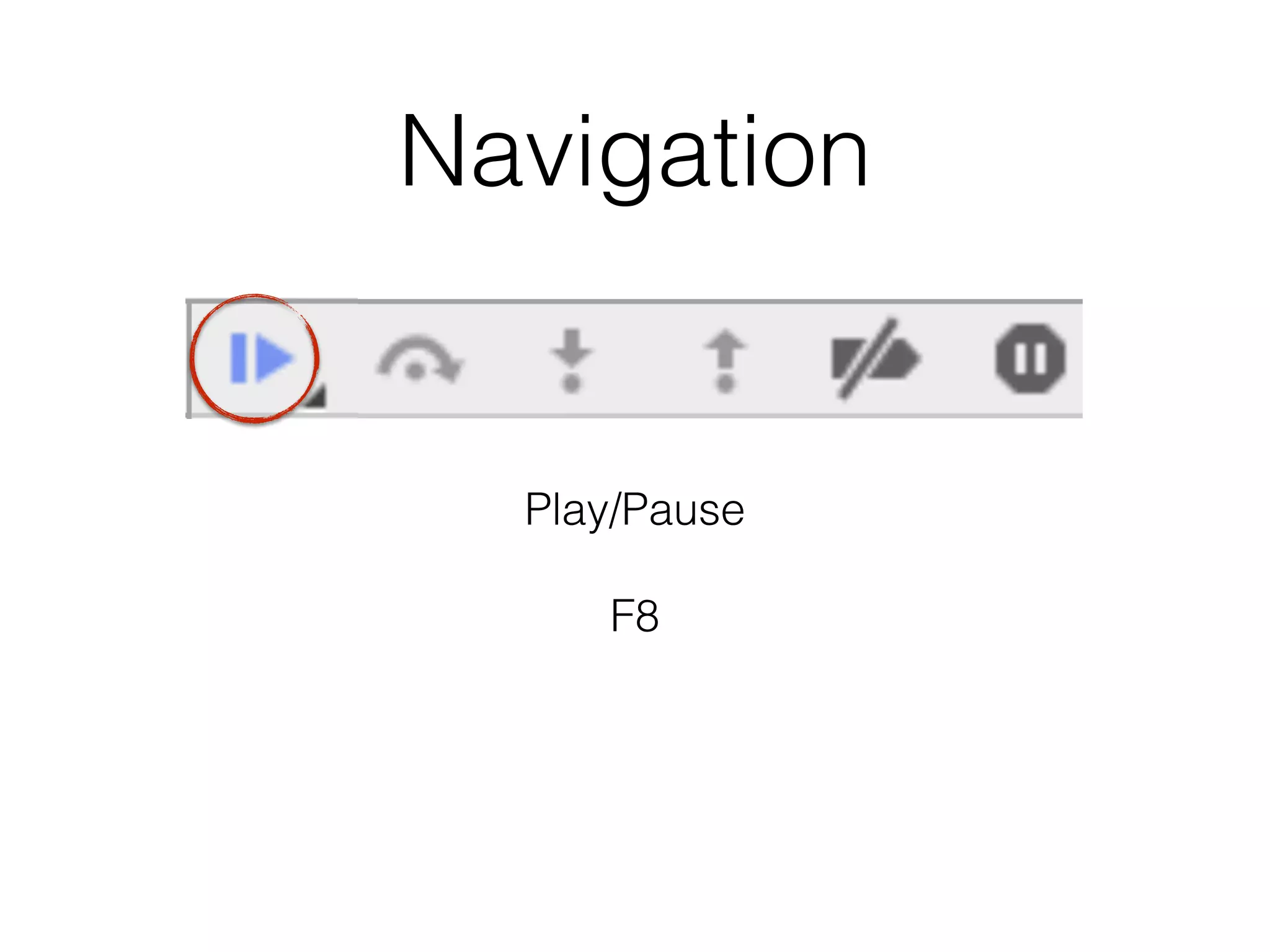 Navigation
Play/Pause
!
F8
 