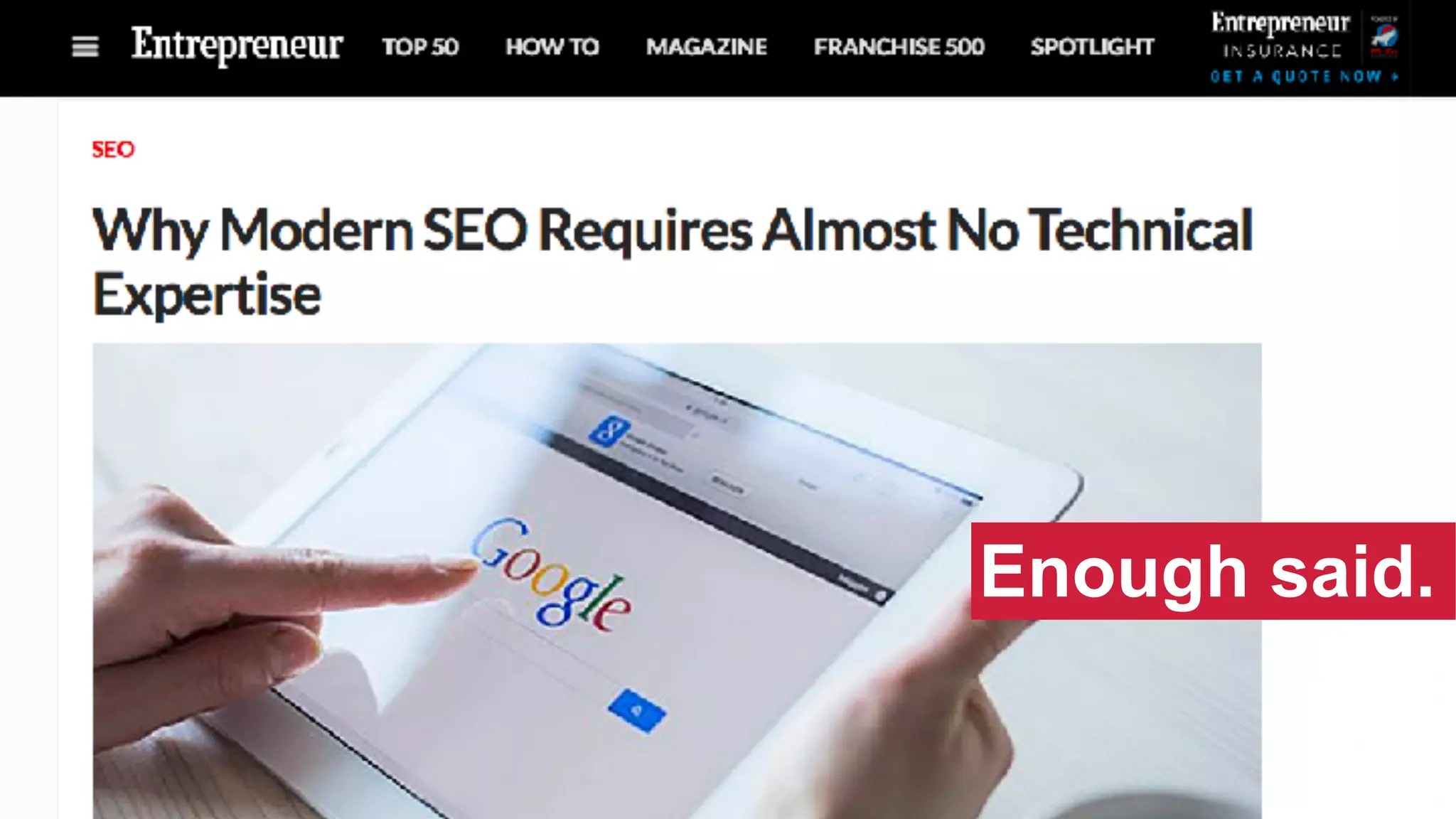 @SWallaceSEO | #INBOUND17
Enough said.
 