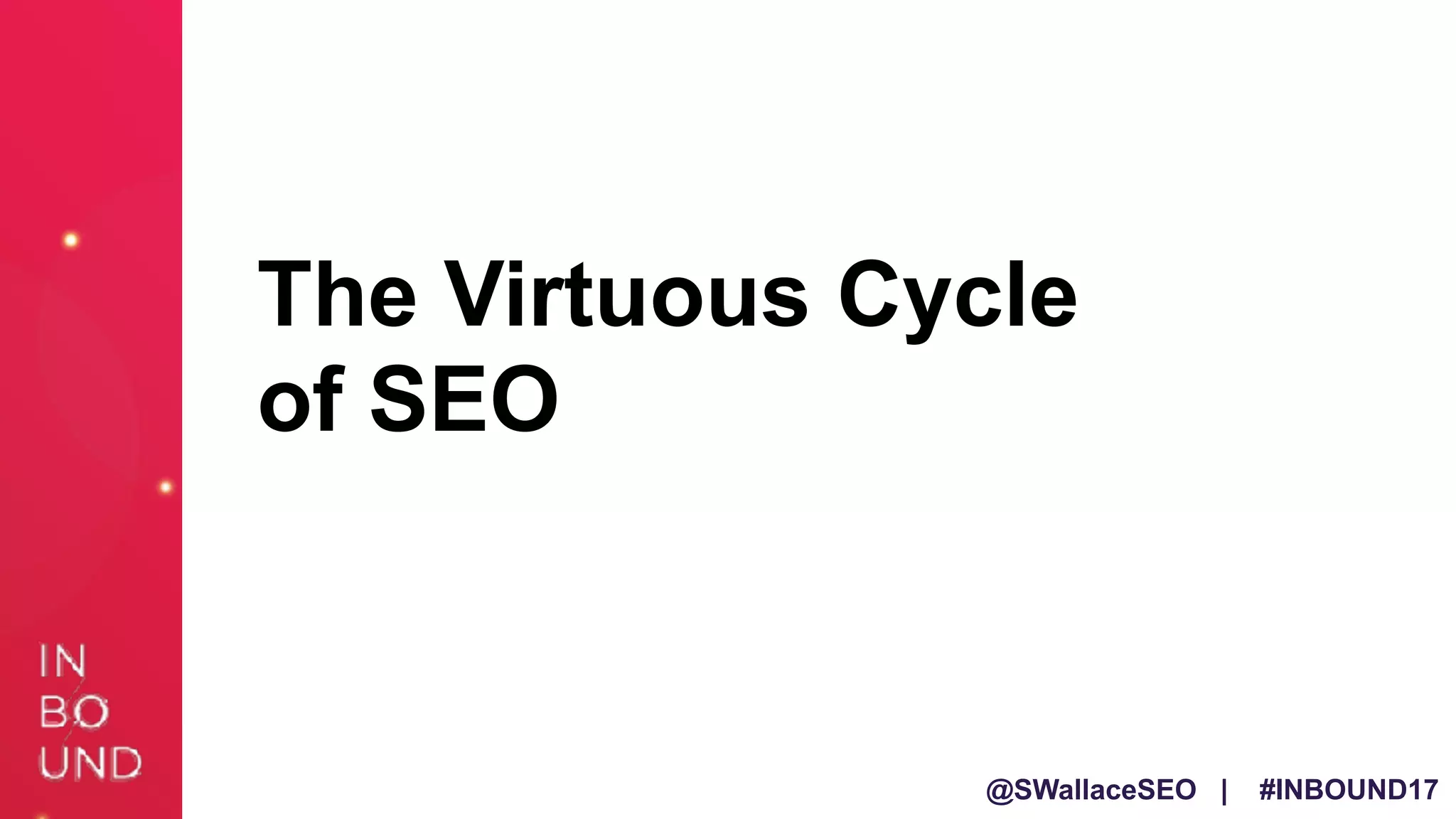@SWallaceSEO | #INBOUND17
The Virtuous Cycle
of SEO
 