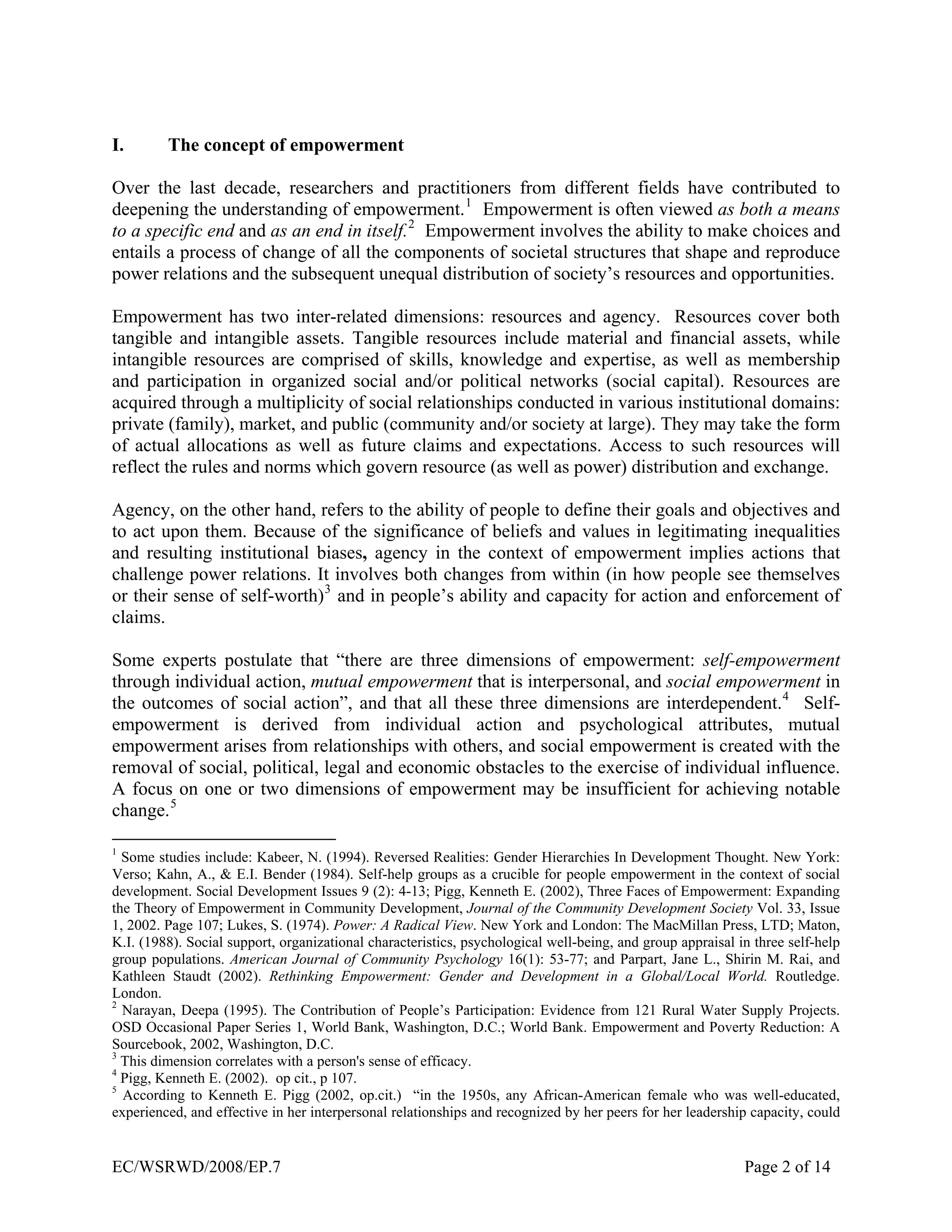 Women’s economic empowerment