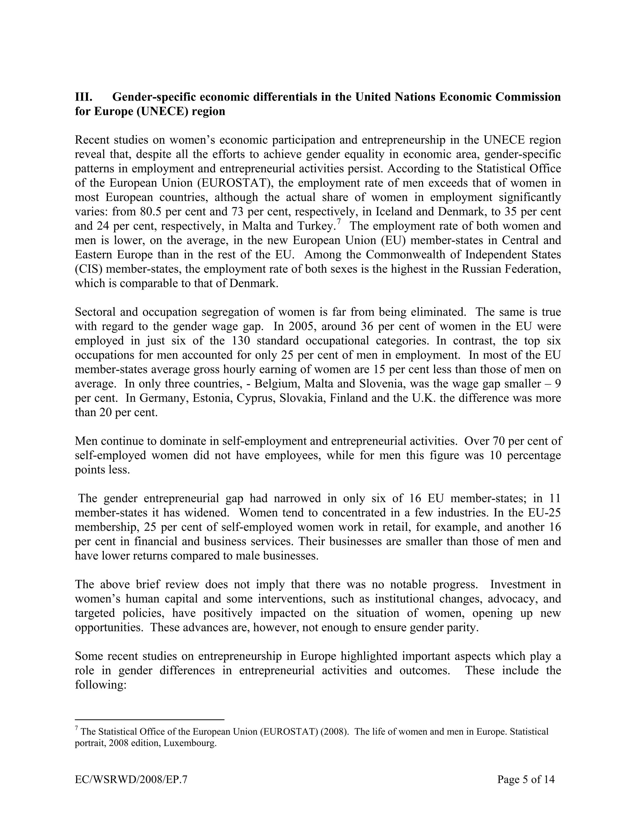 Women’s economic empowerment