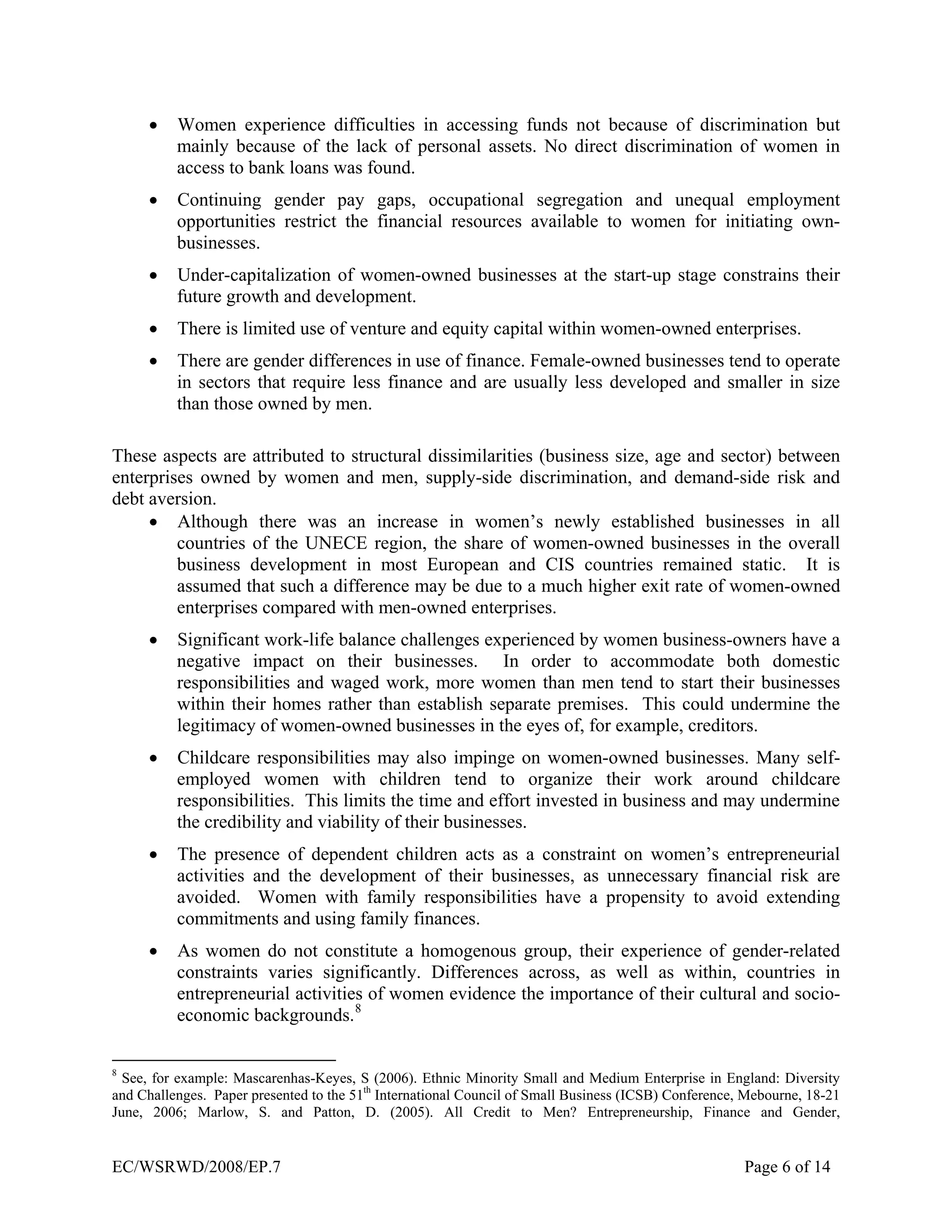 Women’s economic empowerment