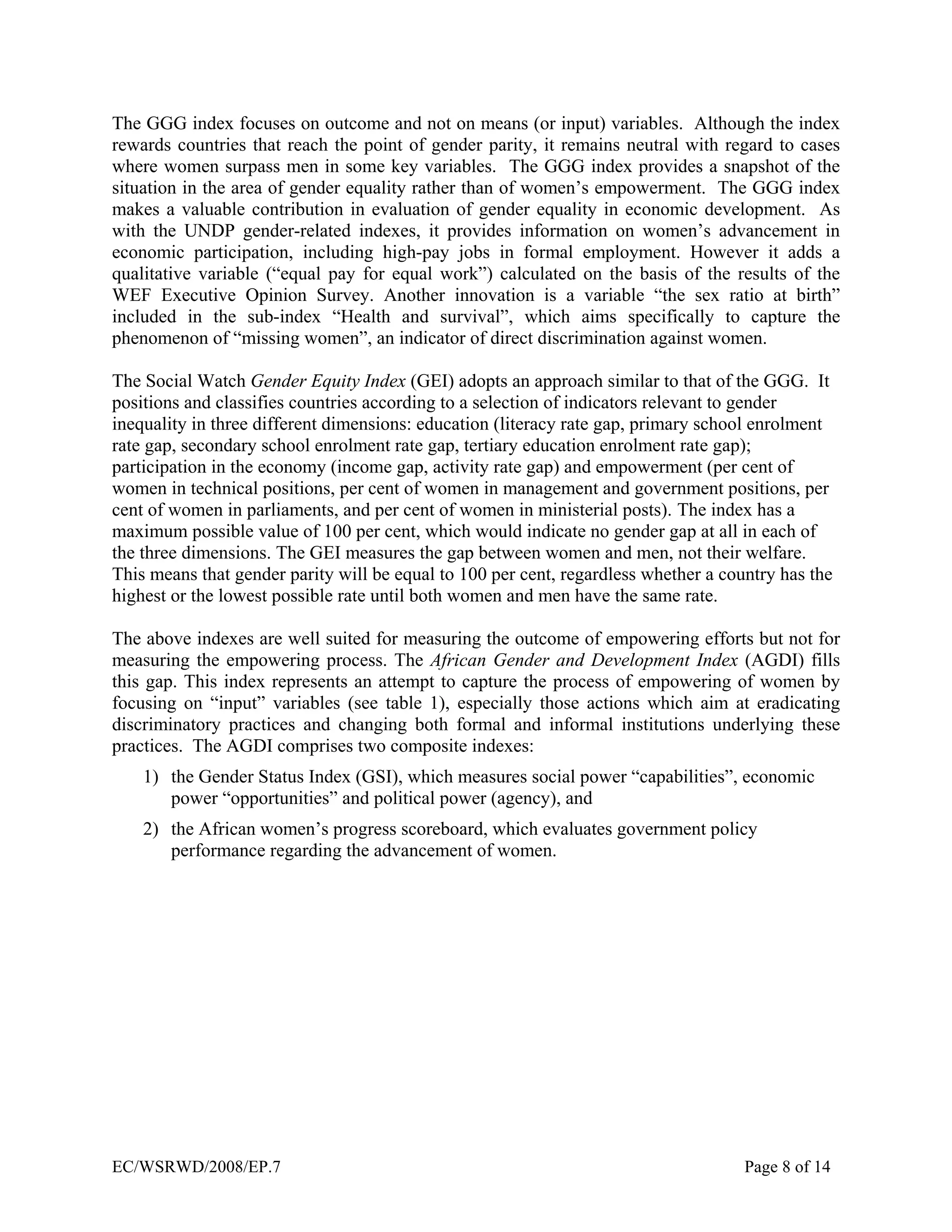 Women’s economic empowerment