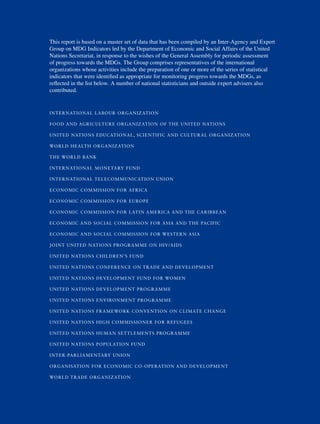 The Millennium Development Goals Report