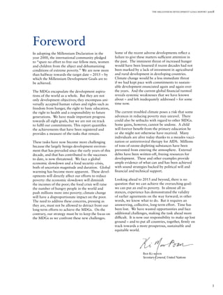 The Millennium Development Goals Report