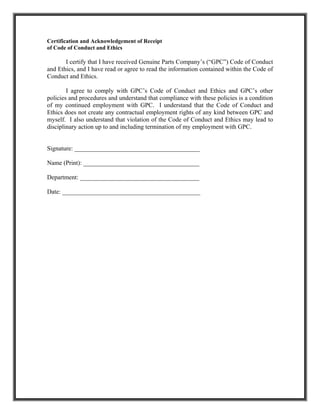 genuine parts Code_of_Conduct_and_Ethics