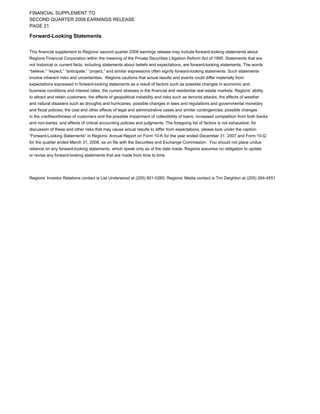 regions 2Q 08SUPP