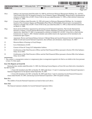 lincoln national 10k03