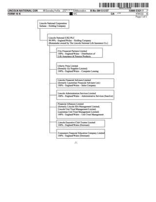 lincoln national 10k03