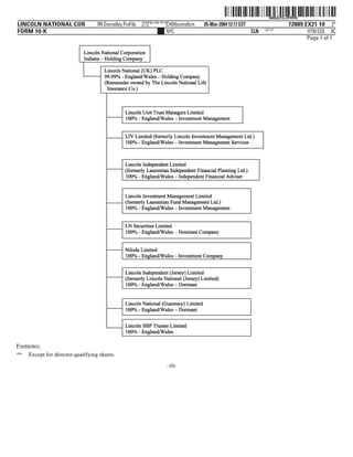 lincoln national 10k03