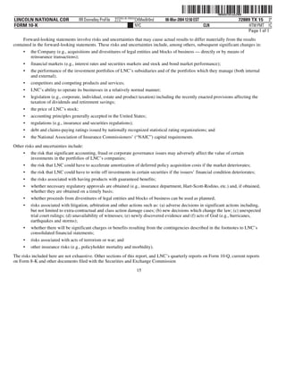 lincoln national 10k03