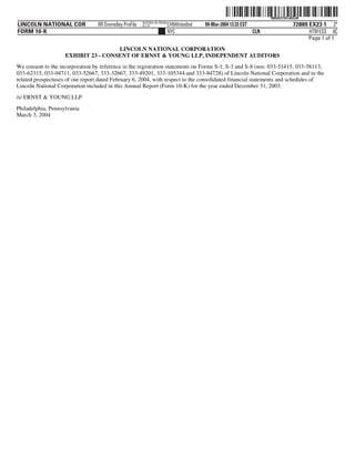 lincoln national 10k03