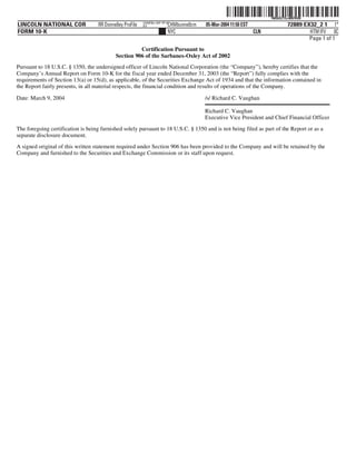 lincoln national 10k03