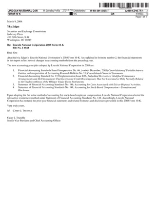 lincoln national 10k03