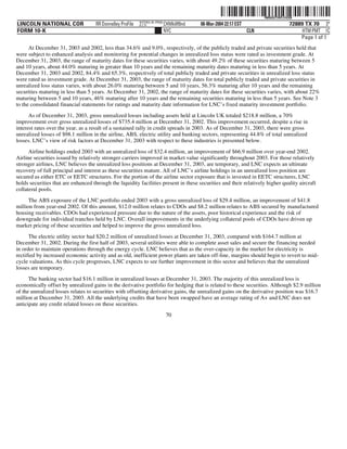 lincoln national 10k03