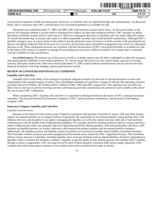 lincoln national 10k03