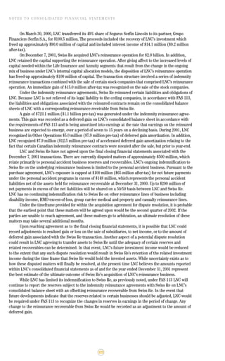 lincoln national 2001ar