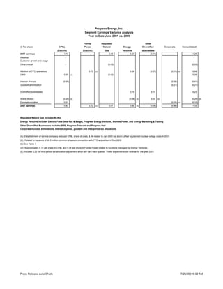 progress energy 07/25/2001