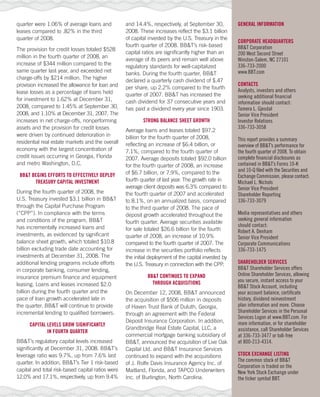 BBTsq4 2008 Fourth Quarte 2008 Shareholders_Report