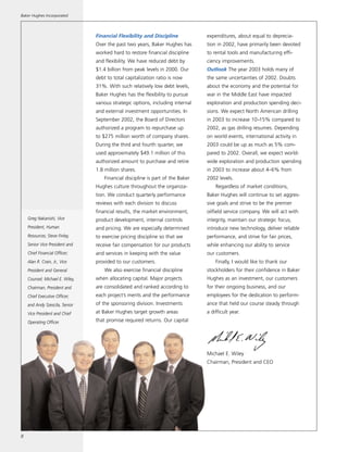 baker hughes  Annual Report 2002