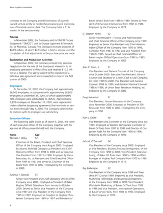 baker hughes  Annual Report 2002