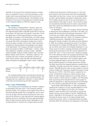 baker hughes  Annual Report 2002