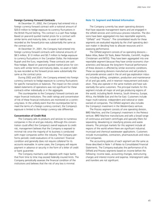 baker hughes  Annual Report 2002