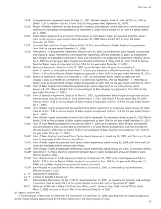 baker hughes  Annual Report 2002