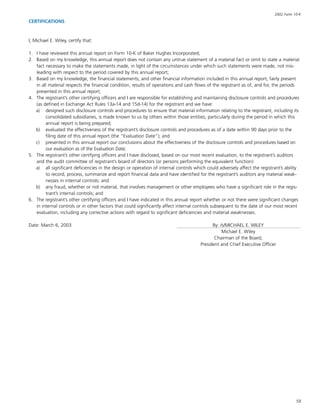 baker hughes  Annual Report 2002