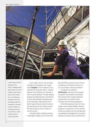 baker hughes  Annual Report 2002