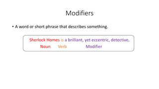 Modifiers | PPT