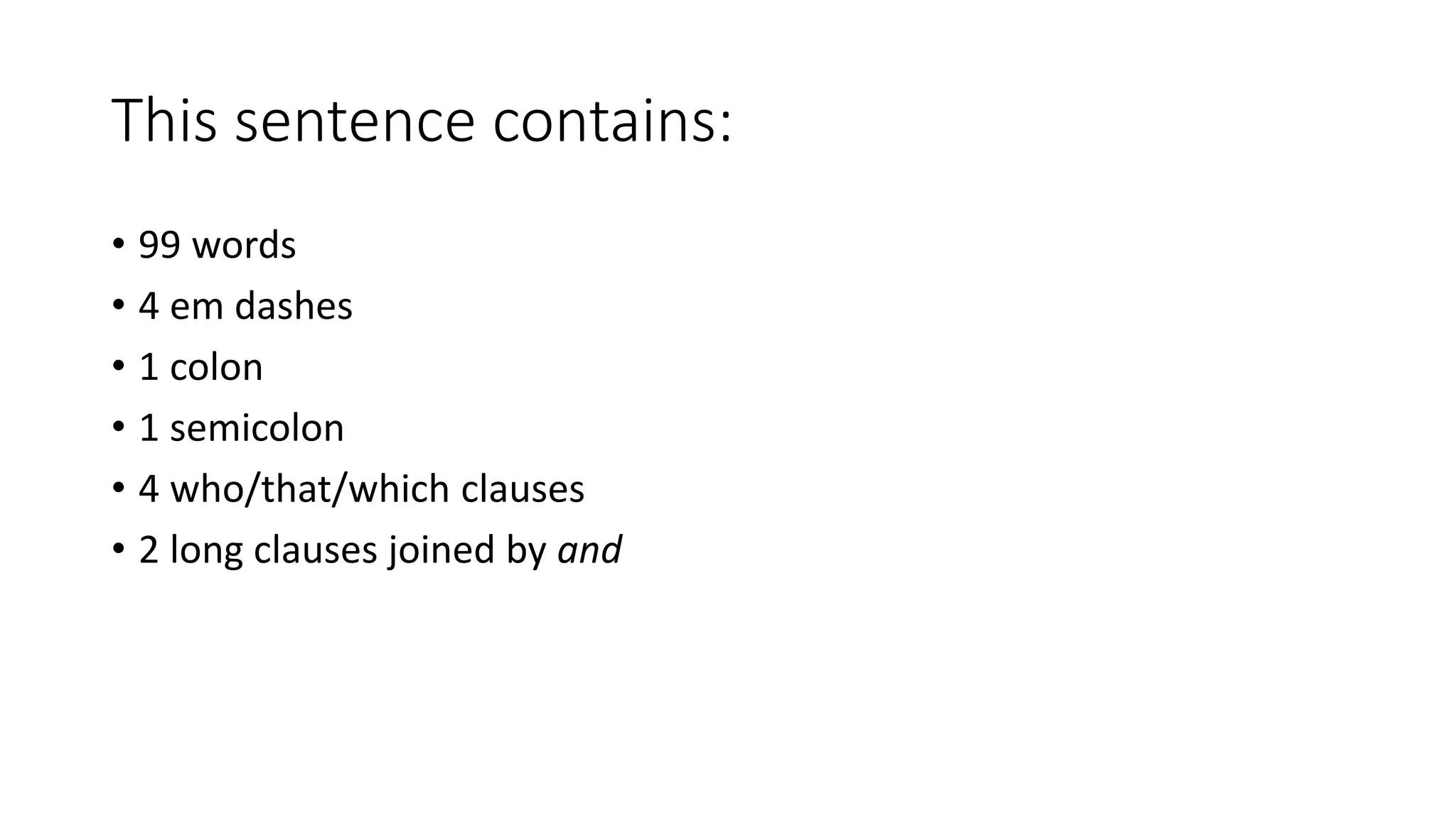 Overly long sentences | PPT