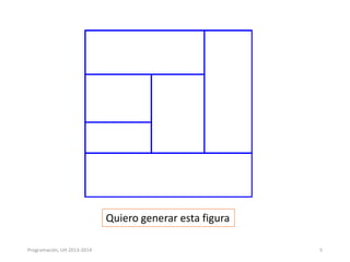 Quiero generar esta figura
Programación, UH 2013-2014

5

 