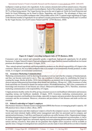 Strategic Management in Oral Care Product Market A Case Study of Colgate Palmolive Thailand Limited
