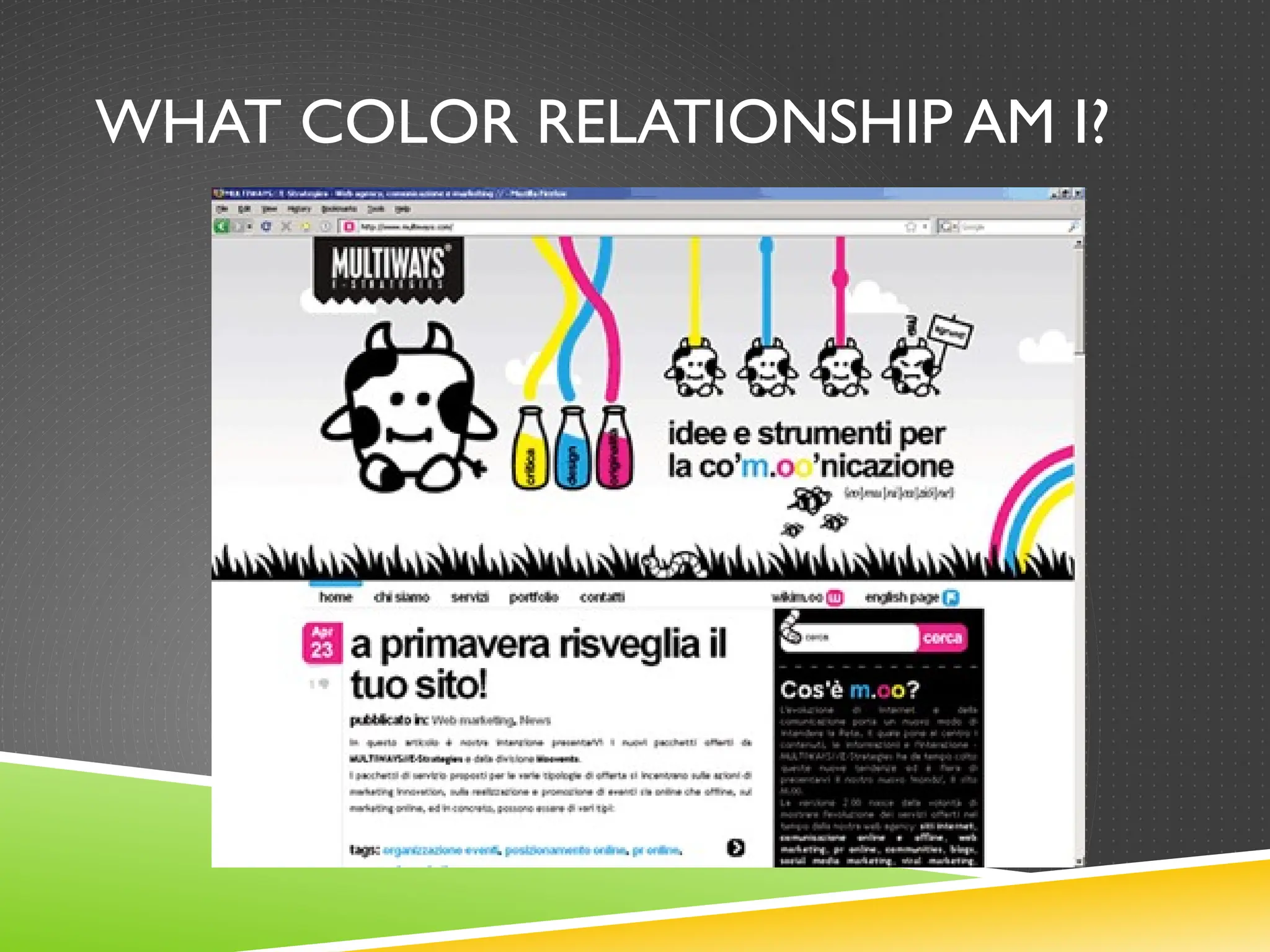 WHAT COLOR RELATIONSHIP AM I?
 