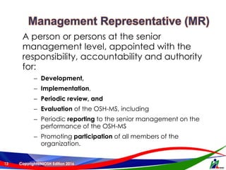 Occupational Safety and Health Management System | PDF