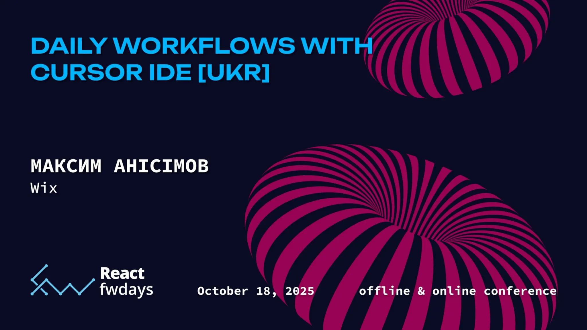 Maksym Anisimov July 2025
Daily workflows
with Cursor IDE
Maksym Anisimov July 2025
 