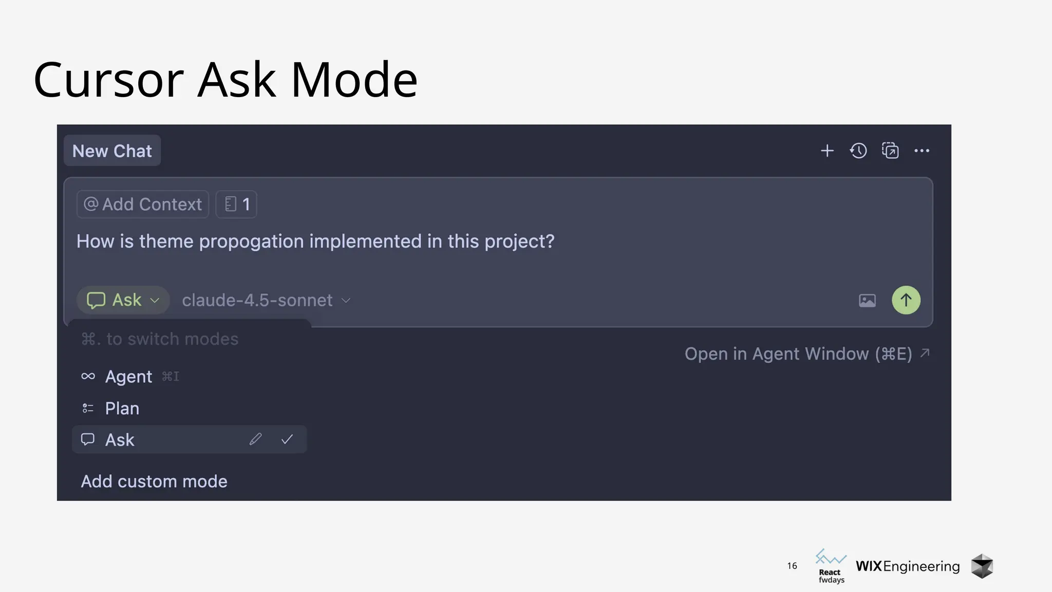 16
Cursor Ask Mode
 