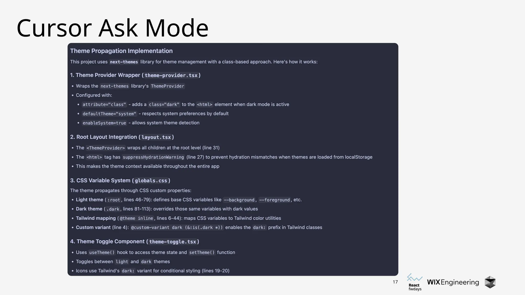 17
Cursor Ask Mode
 