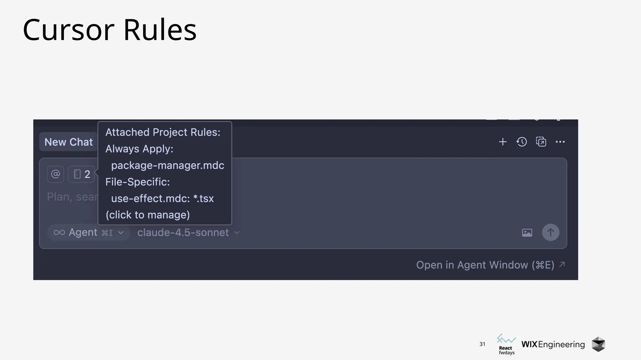 31
Cursor Rules
 